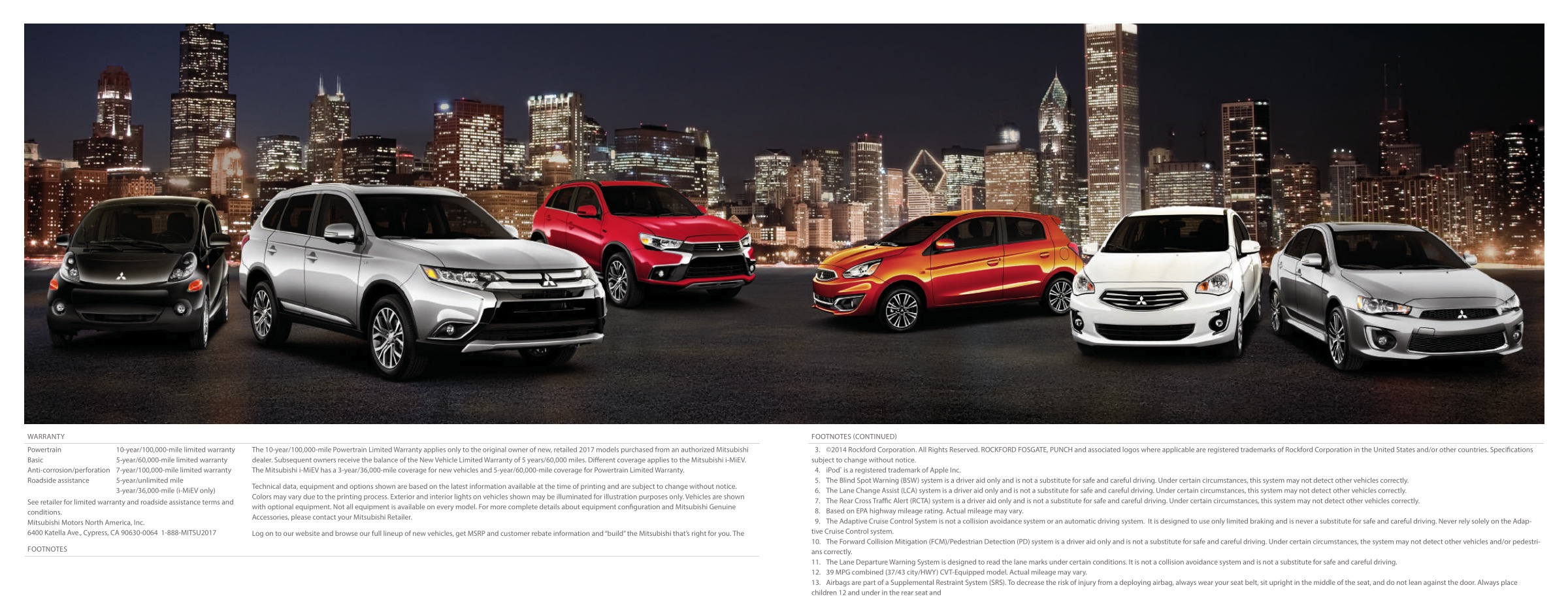 2017 Mitsubishi Full Line Brochure Page 3